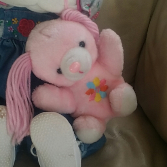 Adorable Sock Bunny holding Teddy Bear - Picture 6 of 8